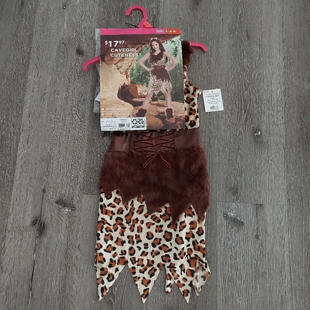 Cavegirl Cuteness Halloween Costume Small 4-6